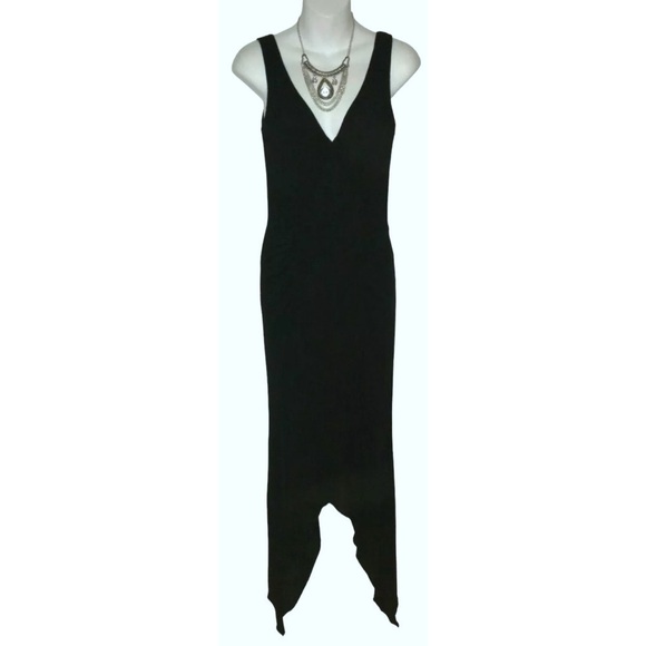 David Meister Dress Handkerchief Black Stevie Nicks Goth Witchy ALT Whimsygoth - Picture 10 of 11